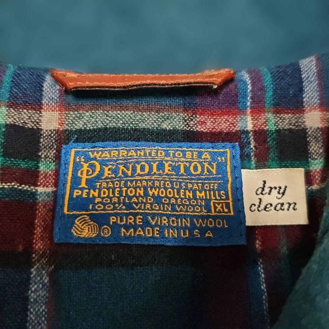 Pendleton 70'sレア ウールジャケット XL ダークティール