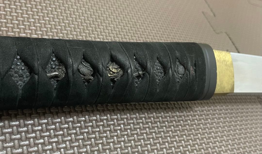 模造刀 日本刀 忍者刀 黒鞘 龍紋