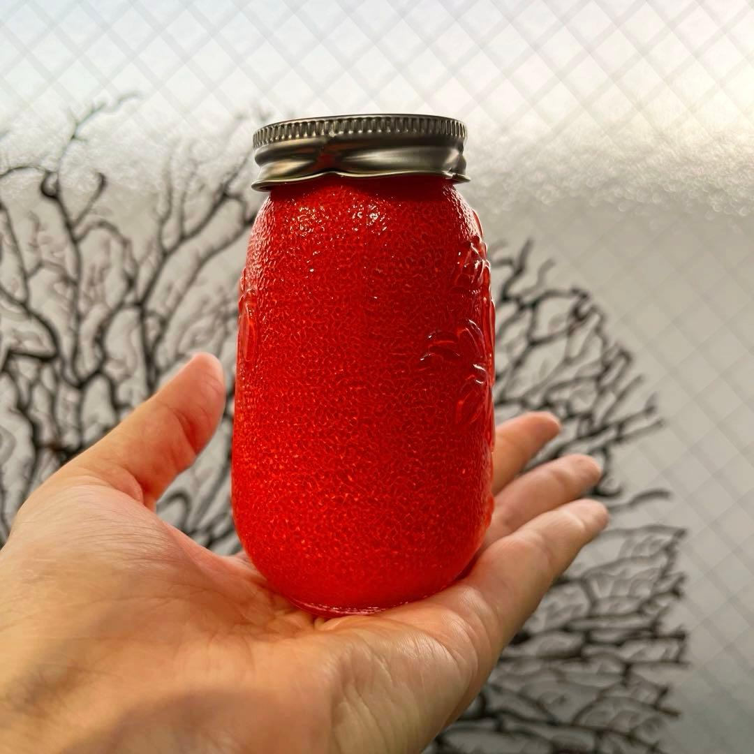 骨董　時代ガラス　超希少　瓜型　牡丹エンボス　飴屋瓶　金平糖瓶　菓子瓶