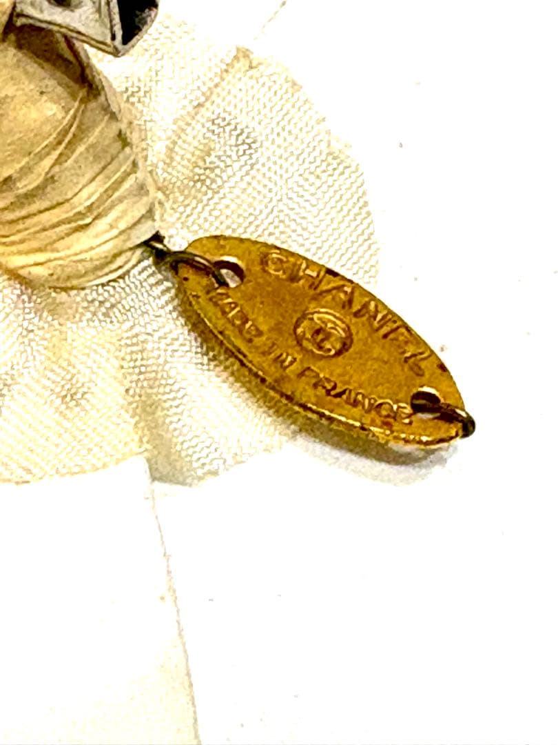 シャネル☆カメリア　コサージュ　ブローチ　ヴィンテージ　オフホワイト レア