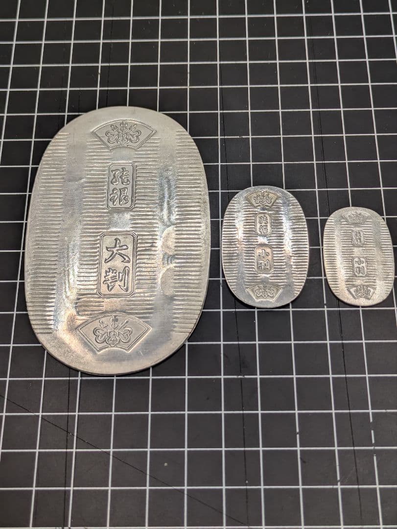 徳力謹製純銀小判３枚セット