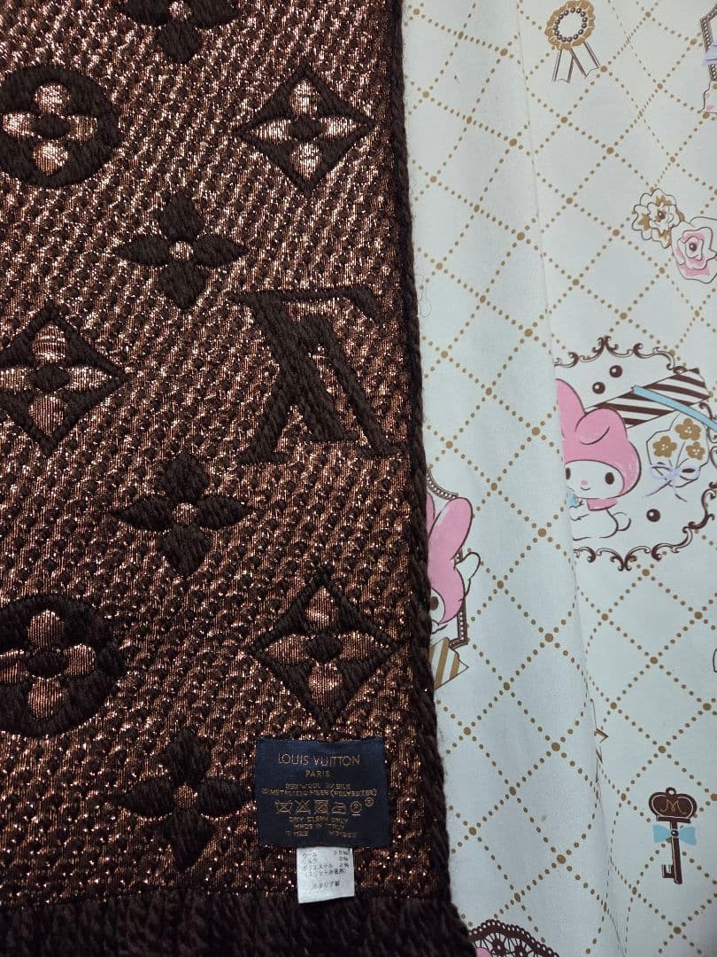 LOUIS VUITTON ブラウン マフラー