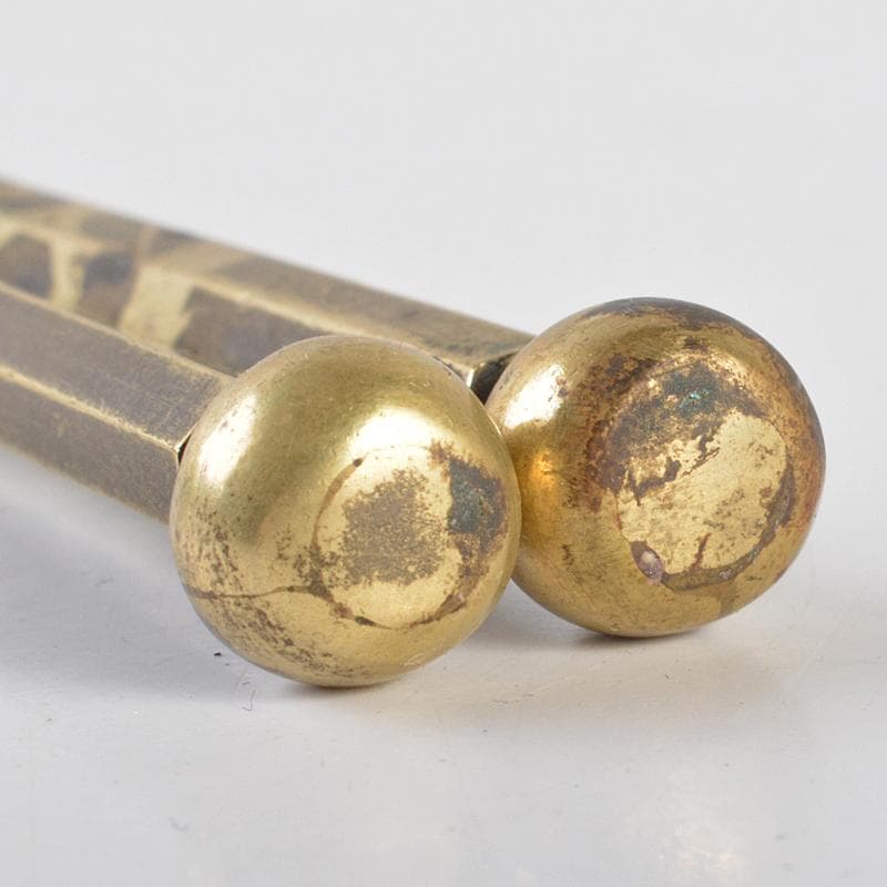 茶道具　金谷五郎三郎作　黄銅　火箸　共箱　M　R7525