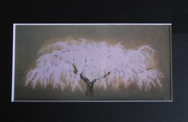 木下育應、【春宵】、希少な額装用画集より、新品額装付、状態良好