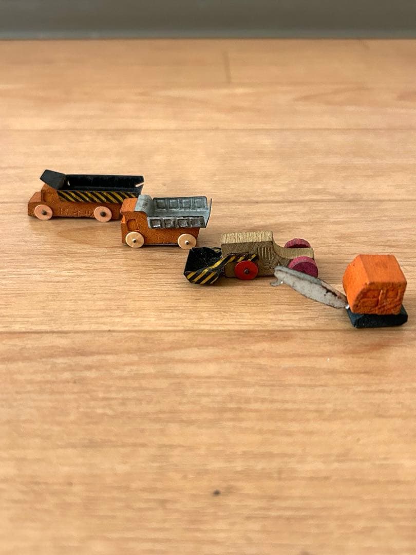 グリコのおまけ オマケ 【ダンプカー・フォークリフトなど】木製 昭和レトロ