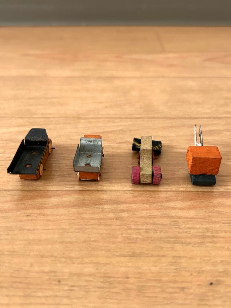 グリコのおまけ オマケ 【ダンプカー・フォークリフトなど】木製 昭和レトロ