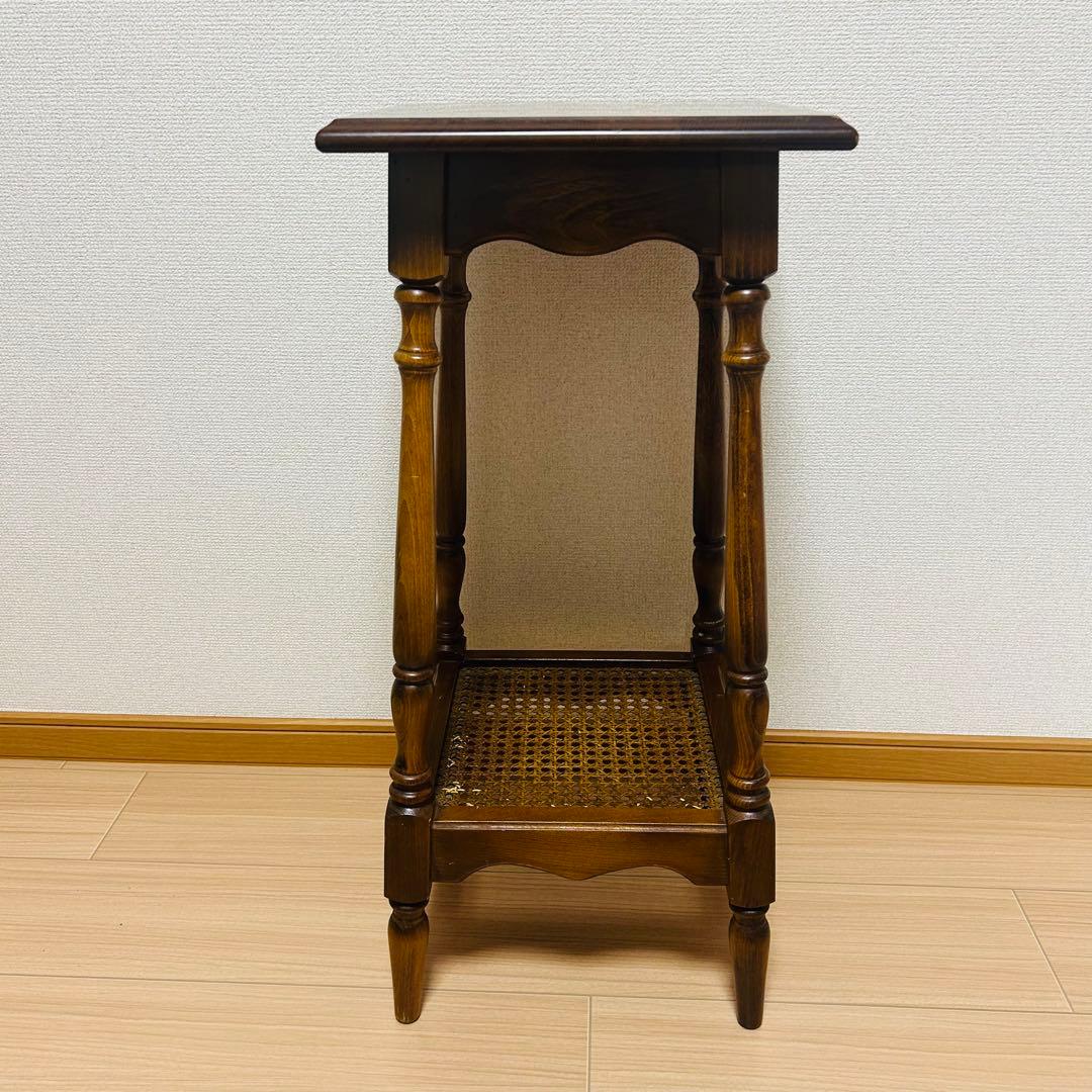 オールドカリモク アンティーク コロニアル 花台 電話台 飾り台 サイドテーブル