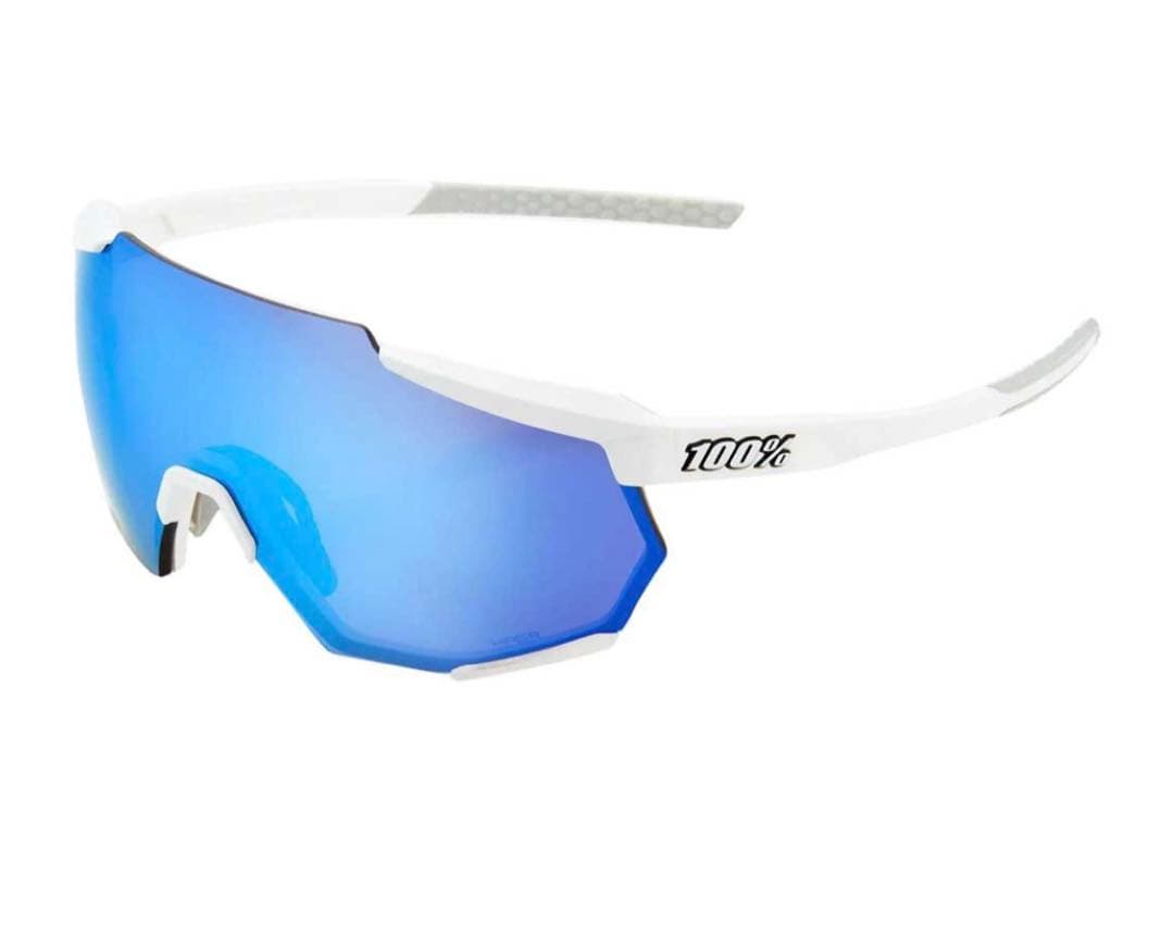 新品 100% Racetrap White Hiper Blue サングラス
