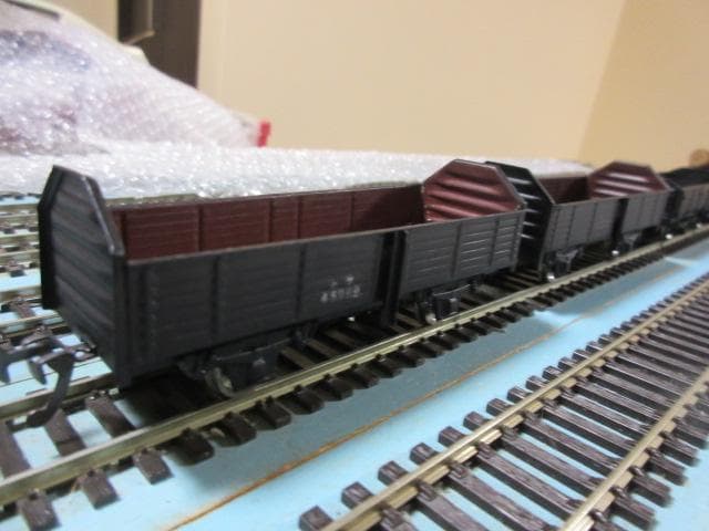 鉄道模型（HOゲージ） ミニ 無蓋貨車列車セット （金属製・カツミ/エンドウ製）