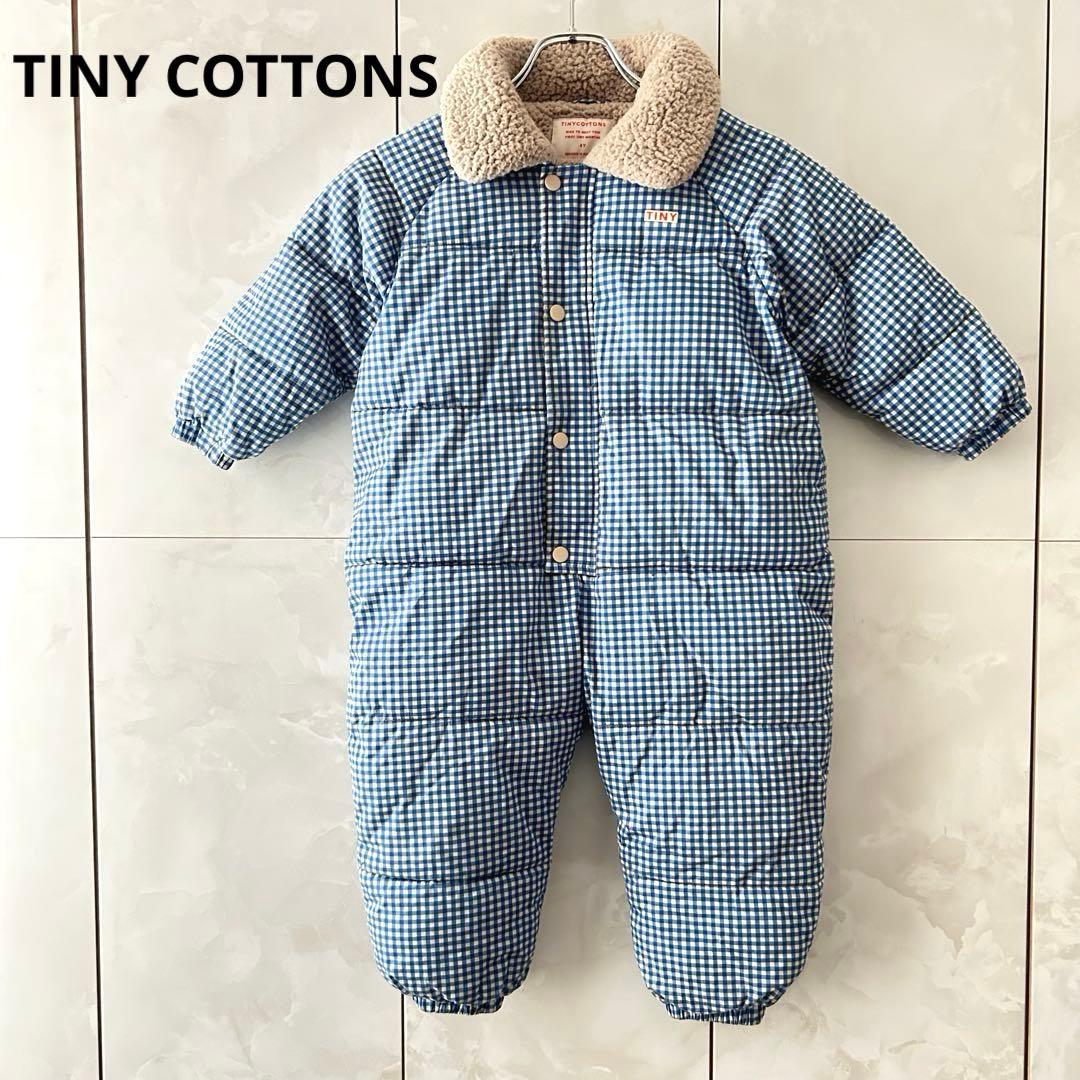 アウター TINY COTTONS VICHY PADDED OVERALL 4Y