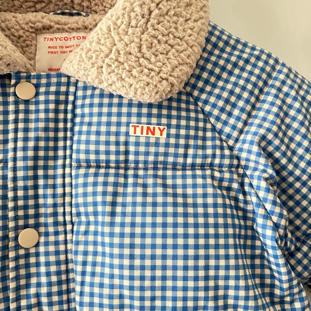 アウター TINY COTTONS VICHY PADDED OVERALL 4Y