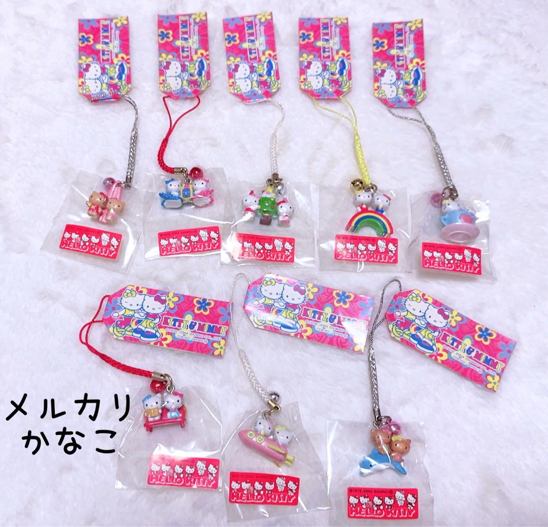 ☆レア キティ＆ミミィ 根付 ストラップセット ８個セット☆