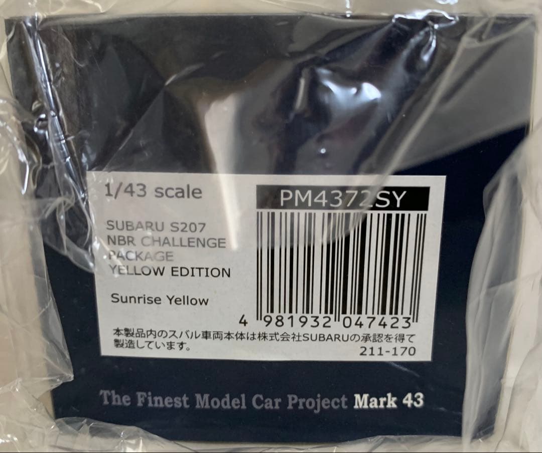 1/43 スバルWRX S207 NBR CHALLENGE