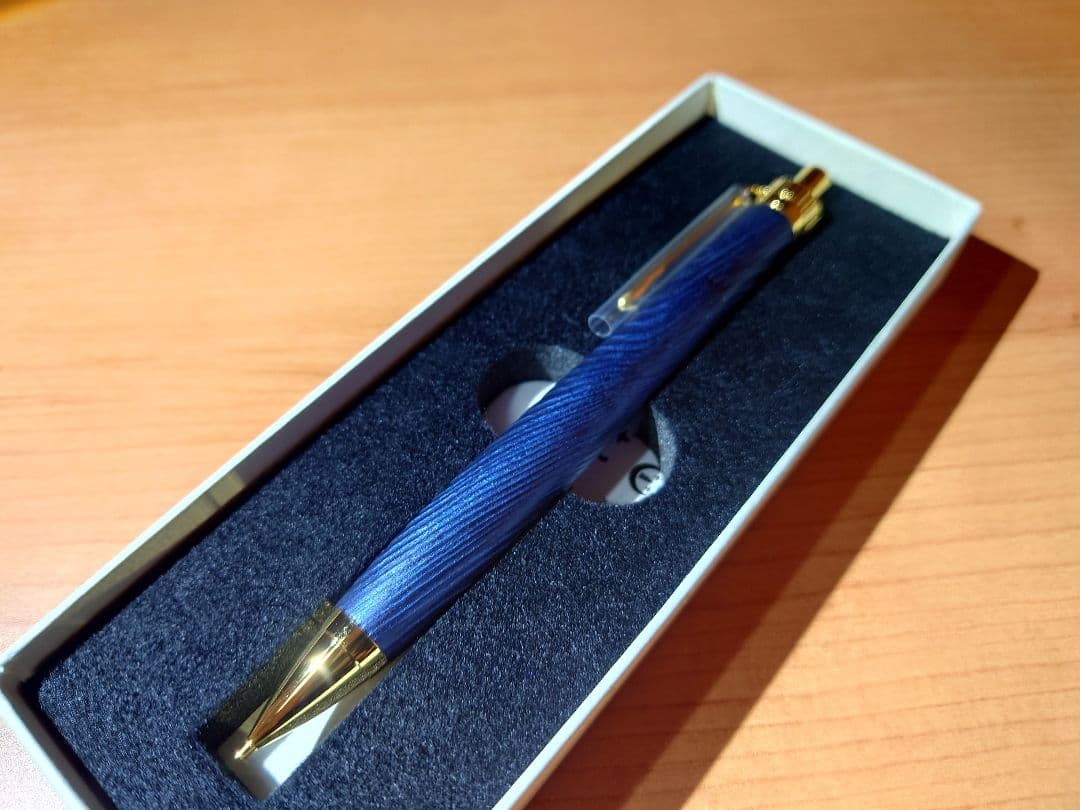 木軸ペン工房　金杢犀　杉　変わり漆　浮造り　シャープペンシル　0.5