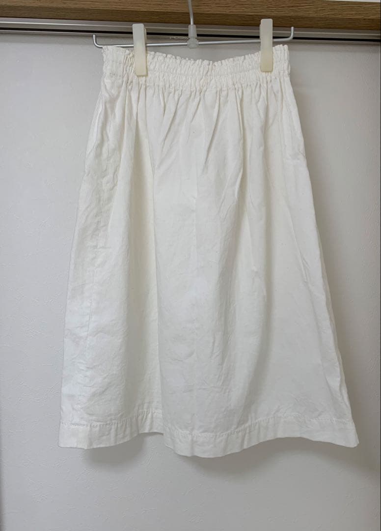 homspun 細コール ダブルポケットギャザースカート