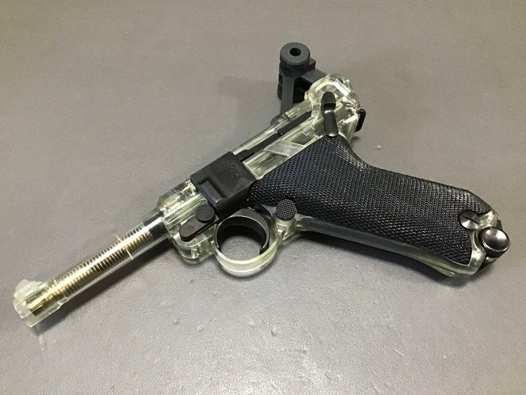 タナカ P08 スケルトン マガジン2個＋ブラックグリップ＋ハードケース付