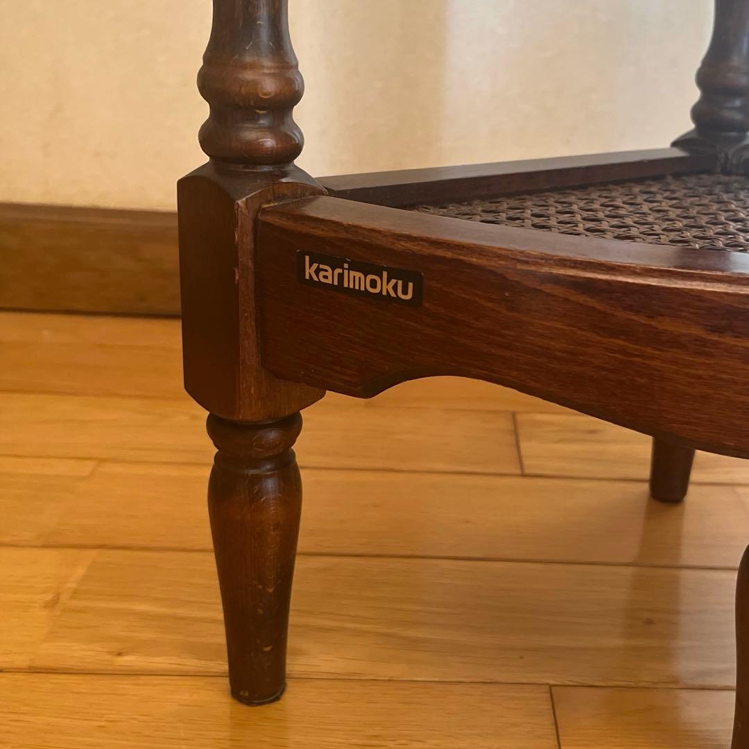 カリモクkarimoku コロニアル　コーナーテーブル コーナーラック 花台