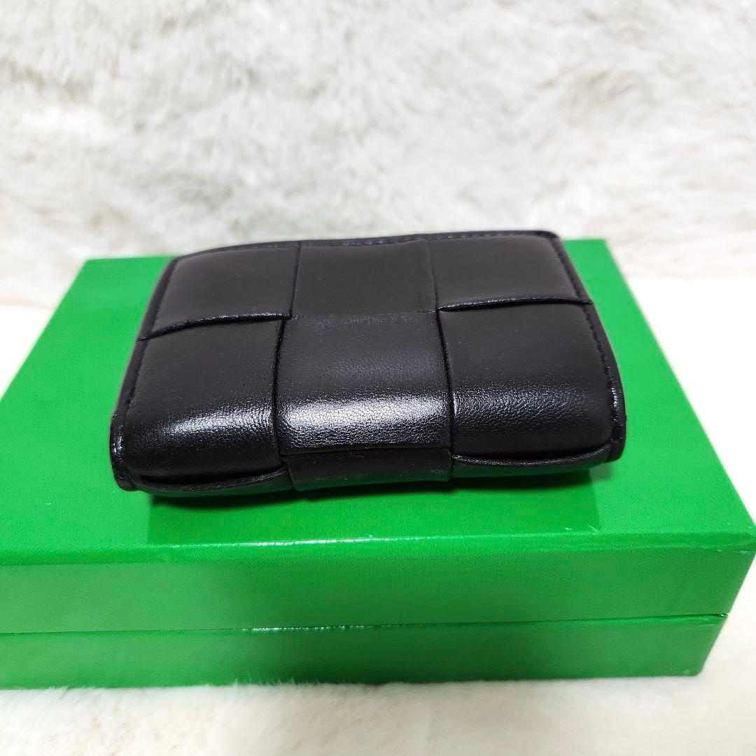 ✨極美品　付属品完備✨ボッテガ　三つ折り　イントレチャート　カセット　ブラック