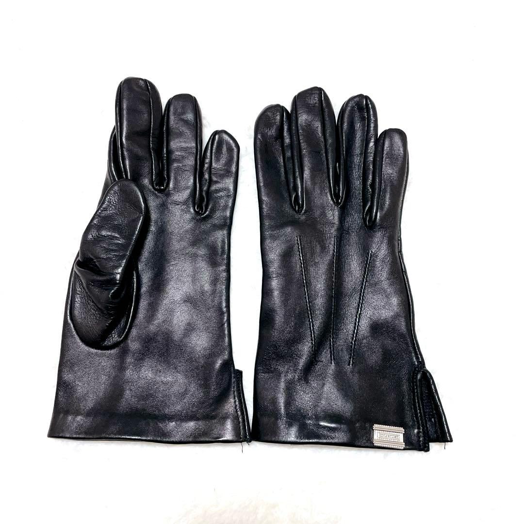 【美品】DSQUARED2 手袋 レザー　やぎ革　ブラック　イタリア製