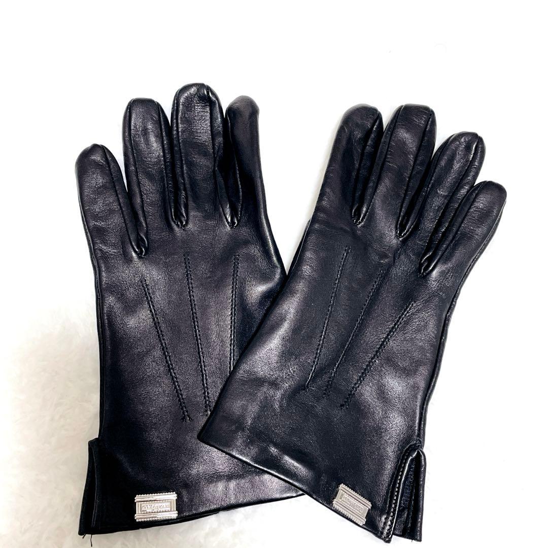 【美品】DSQUARED2 手袋 レザー　やぎ革　ブラック　イタリア製