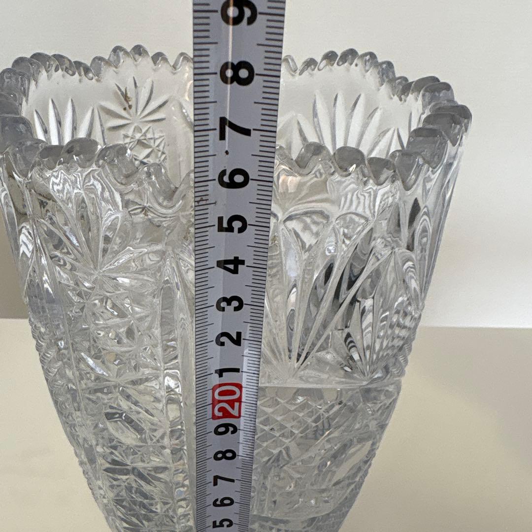 クリスタルガラス 花瓶 高さ約26.5cm