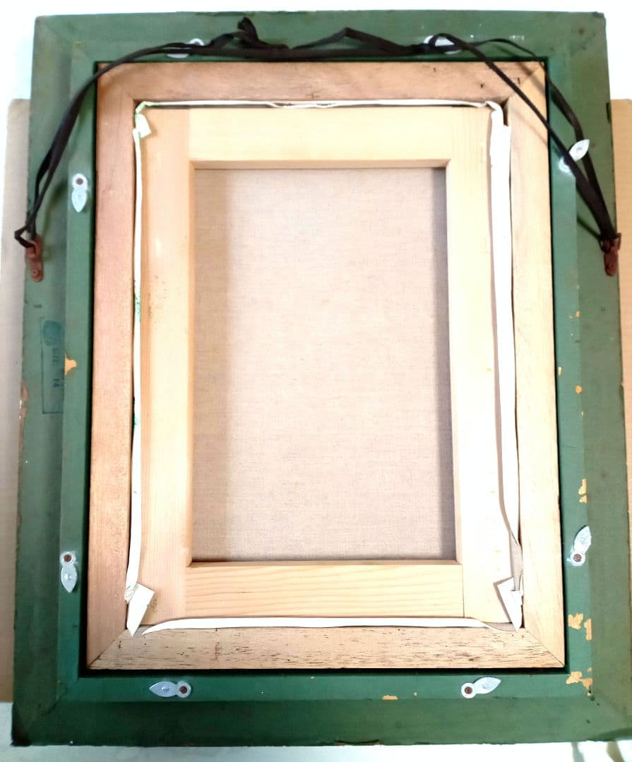 油彩画＆額縁【 F4 】ヴィンテージ アンティーク額縁