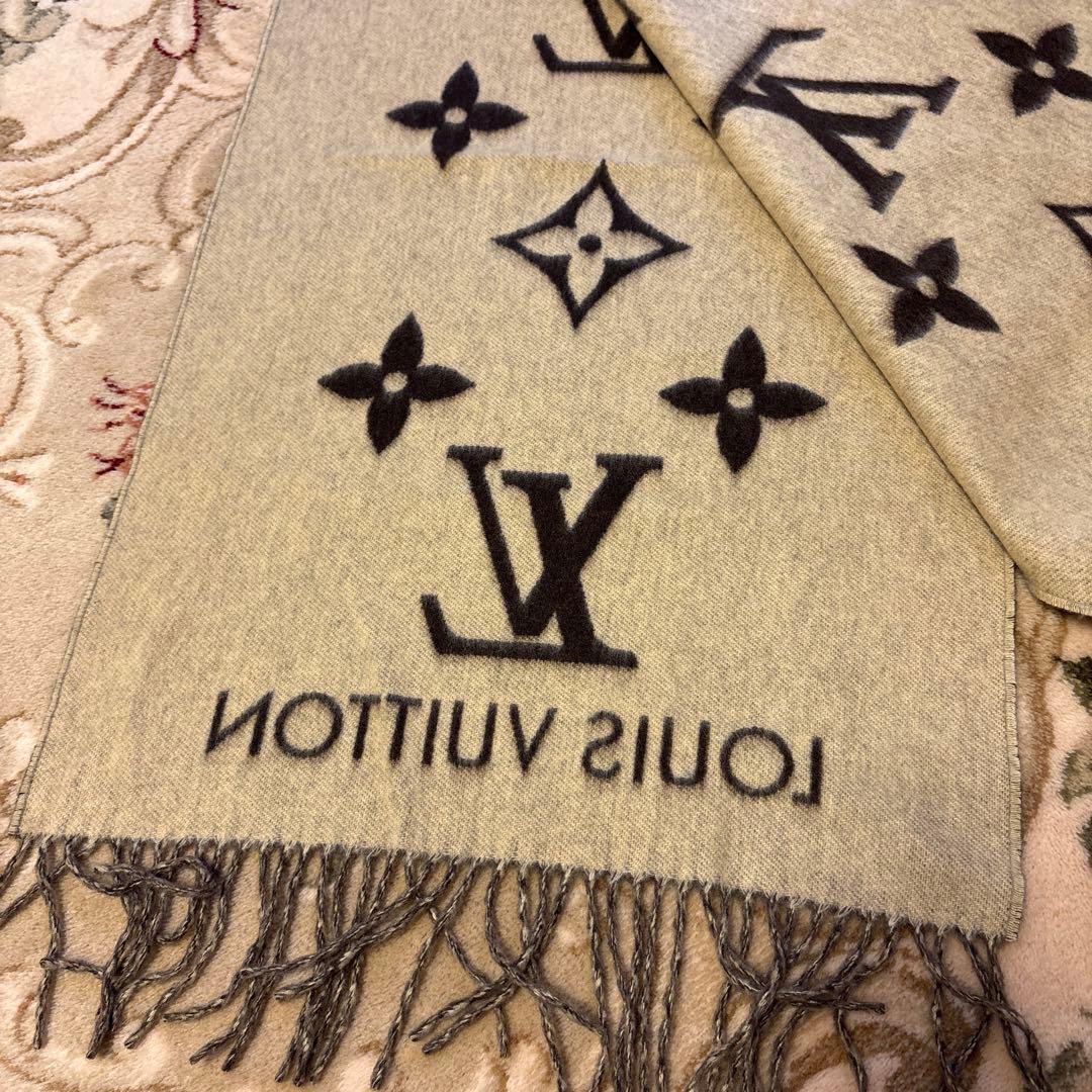 ルイヴィトン　エシャルプ　レイキャビック　大判マフラー　カシミア100%