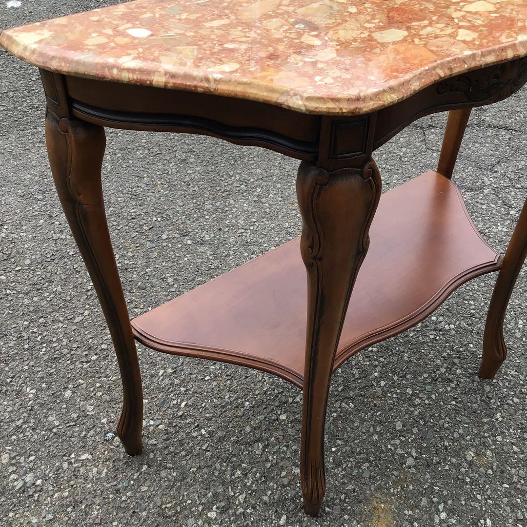 大理石天板の西洋家具テーブル　コンソール テーブル 花台 アンティーク