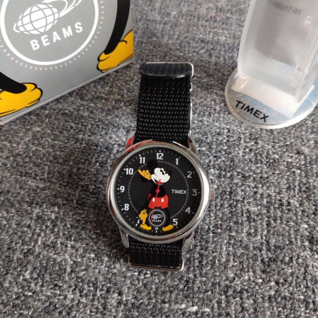 【TIMEX】 BEAMS Disney ミッキー 腕時計 黒