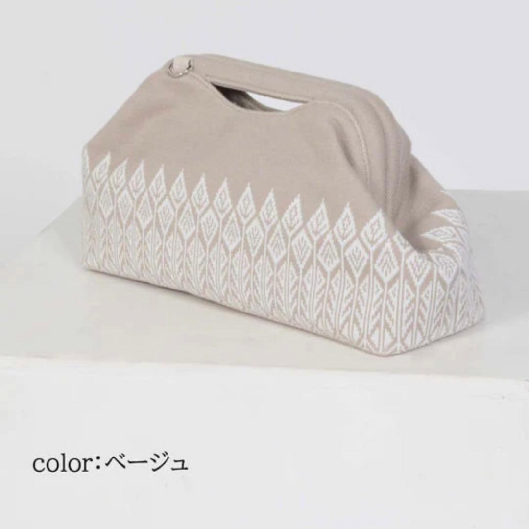 完売カラー！！【YOUTOWA】フォレストニット・ハンドルクラッチバッグ