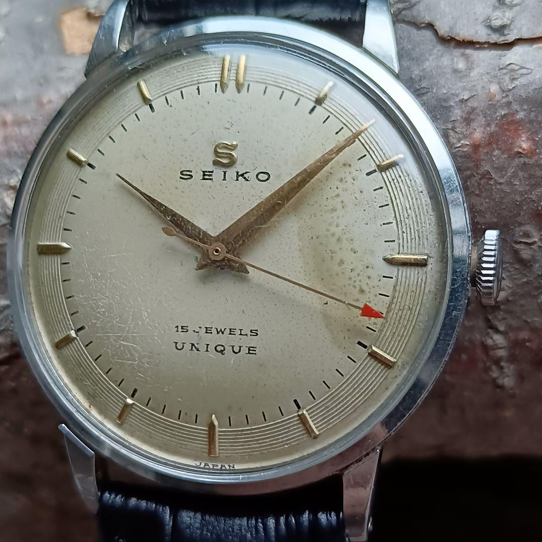 OH済みセイコー　ユニークSEIKO UNIQUE 15石SマークSS手巻き時計