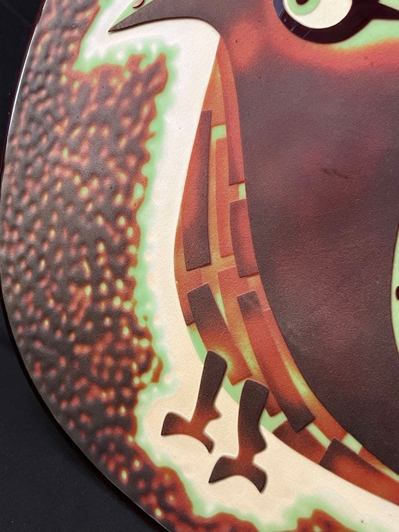 ビンテージ　稀少品　絵皿　フクロウ　大皿　プレート　飾り皿