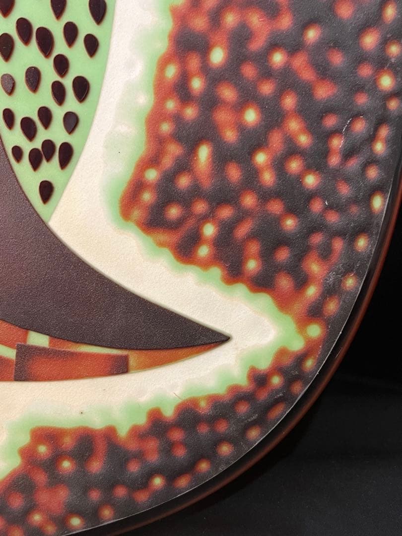 ビンテージ　稀少品　絵皿　フクロウ　大皿　プレート　飾り皿