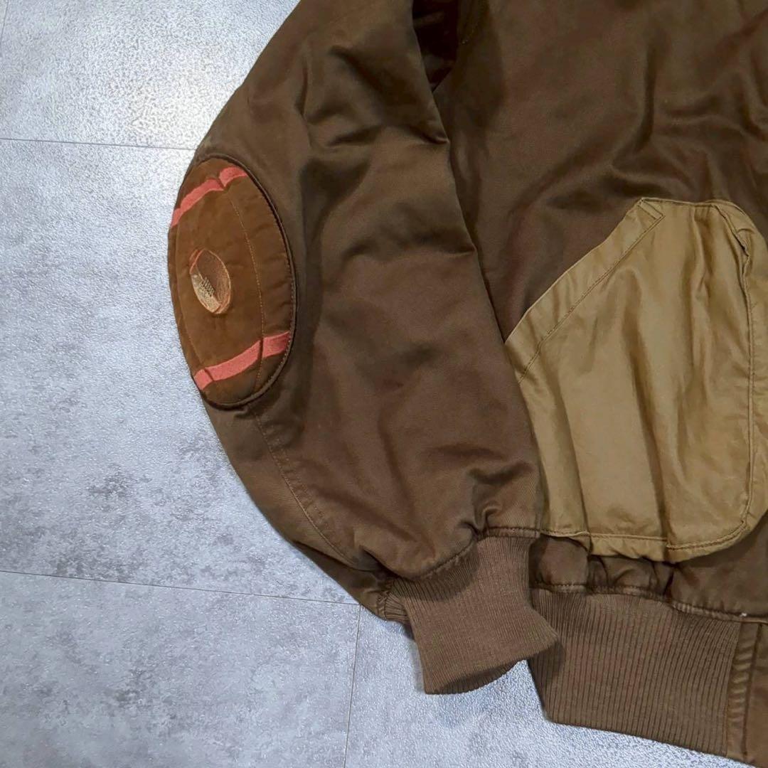 【美品】カールヘルム くま刺繍 短丈 フライト風ジャケット ブルゾン Mサイズ