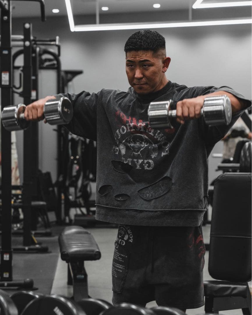 LÝFT × POWER HOUSE GYM ビンテージTシャツ　ブラック XL