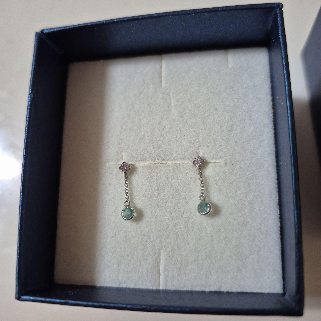 festaria エメラルド ピアス k10WG