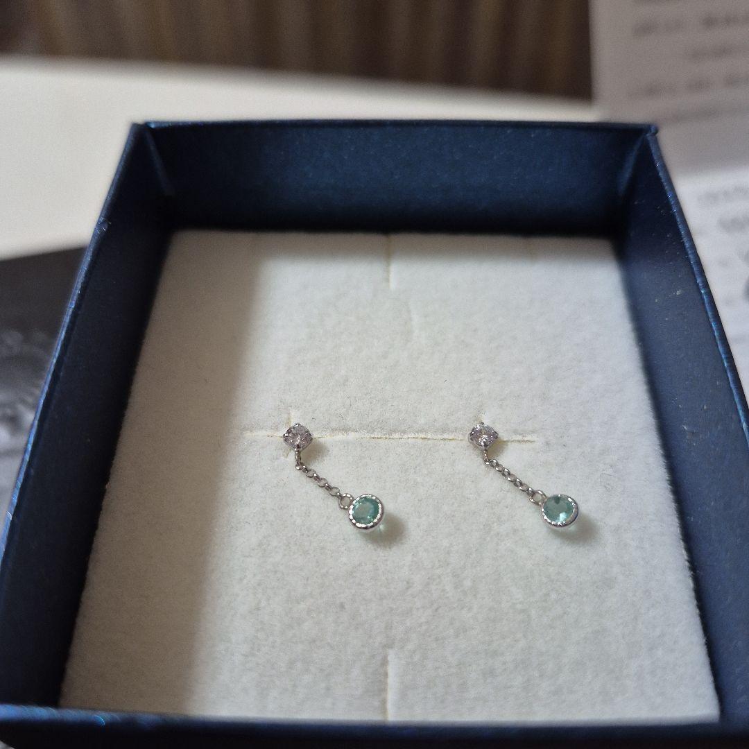 festaria エメラルド ピアス k10WG