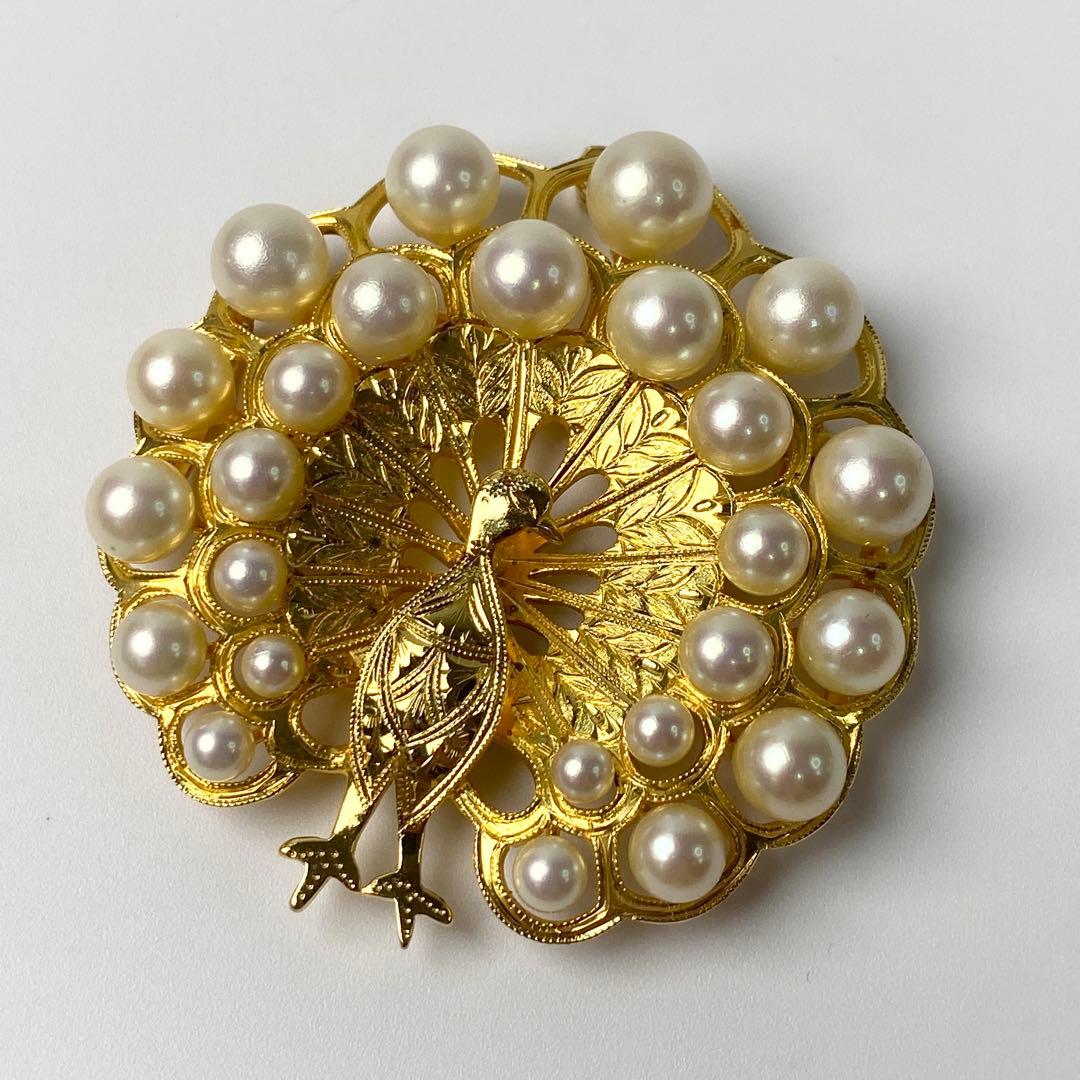 ミキモト MIKIMOTO スターリングシルバー ブローチ パール