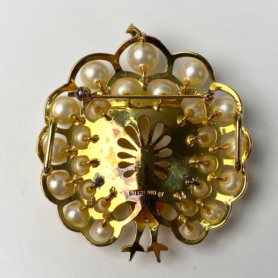 ミキモト MIKIMOTO スターリングシルバー ブローチ パール