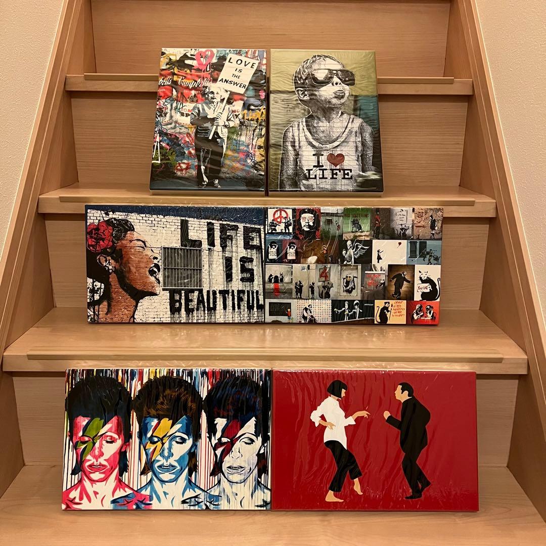 【ビンテージ品】ポップアートパネル　6枚セット　31cm×21cm