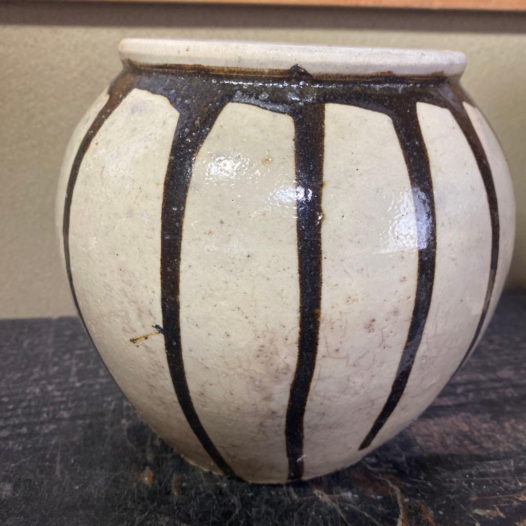 白丹波花文水指16cm19cm