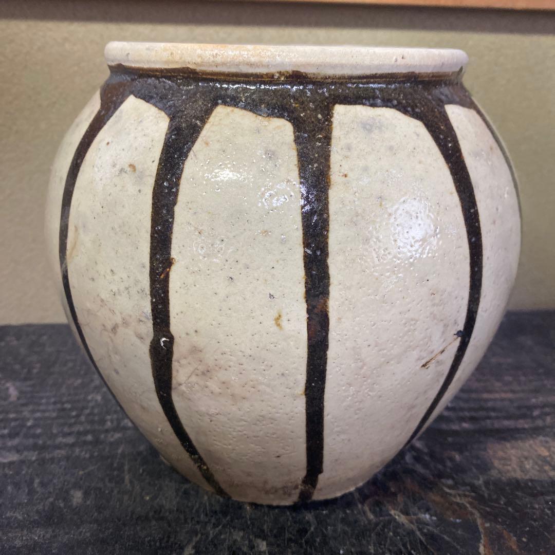 白丹波花文水指16cm19cm