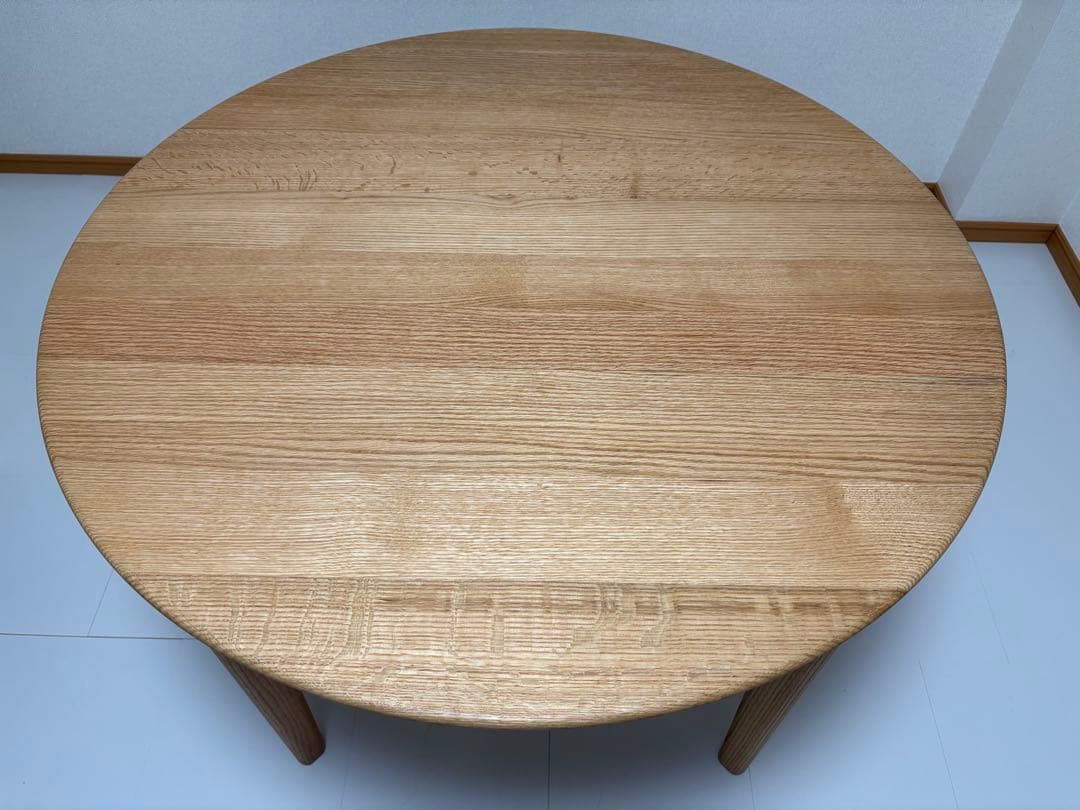 SIKI FURNITURE レッドオーク オイル塗装 板目 直径100cm