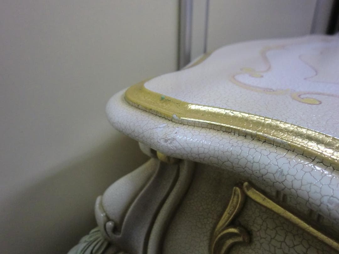 【中古品】RIO FURNITURE　ロココ調コンソールテーブル 引出し2杯付