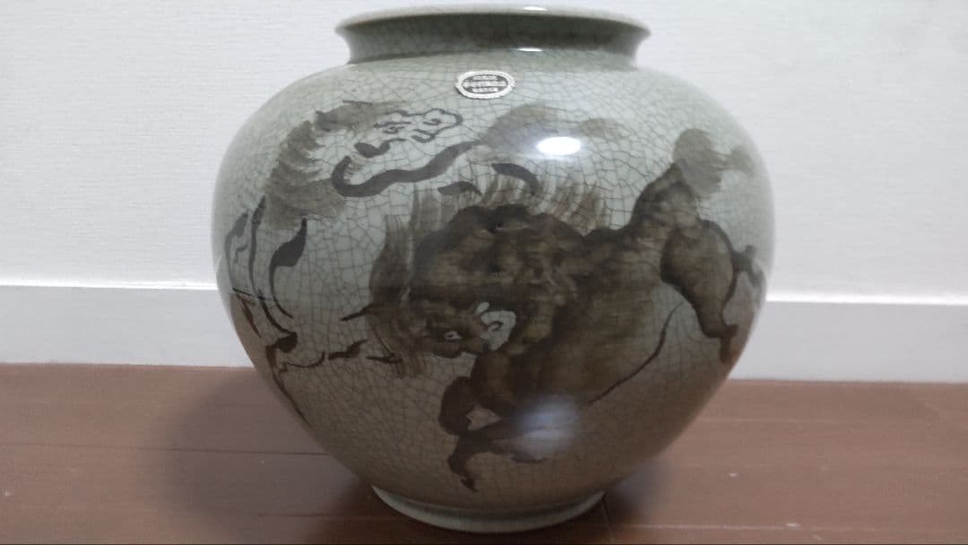 【午年】相馬焼 馬の絵柄 陶器花瓶