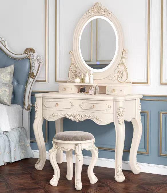 フレンチスタイル ドレッサー ミラー付き 訳あり品 J109-100-01