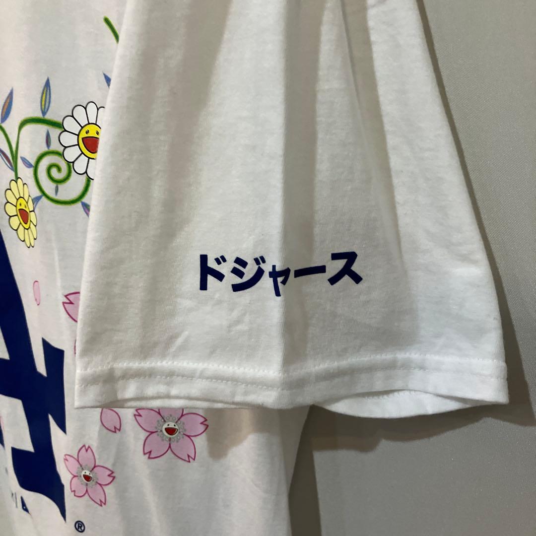 新作 村上隆 × ロサンゼルス・ドジャース コラボTシャツ 白 Lサイズ