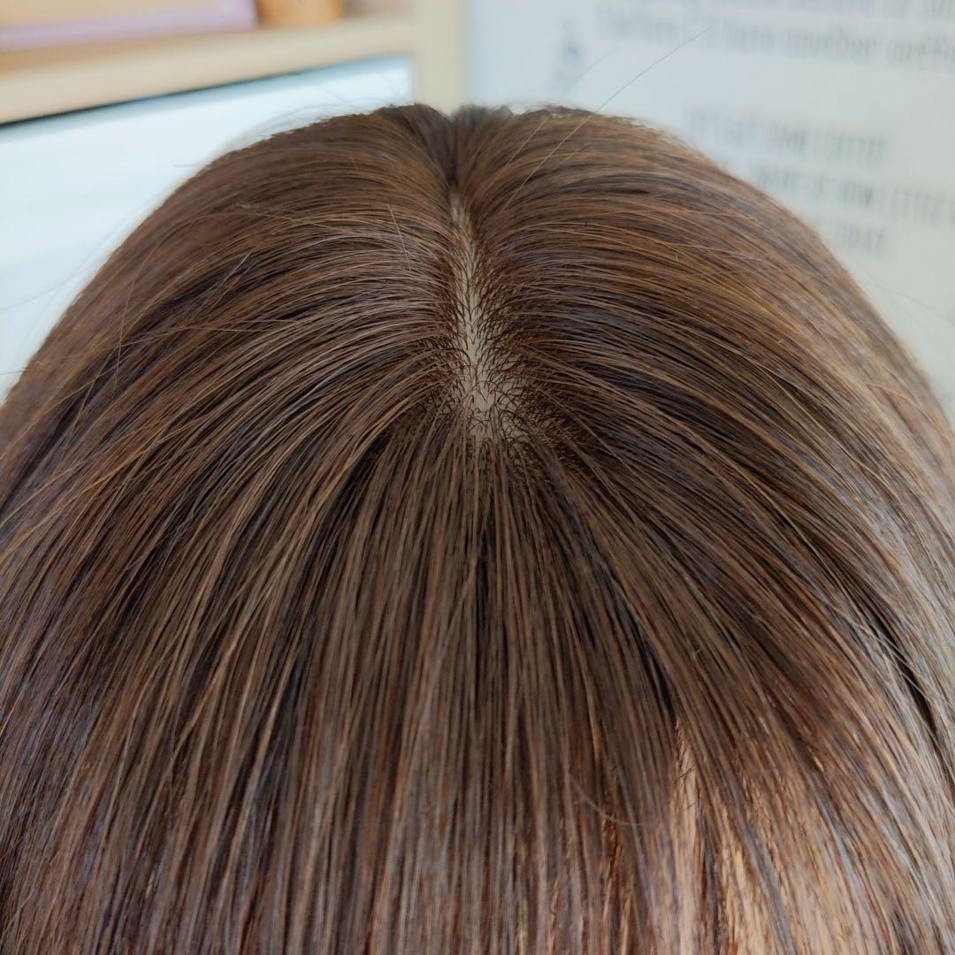 ★サラサラ高級人毛100%★ショート　ブラウン　フルウイッグ　かわいいかつら