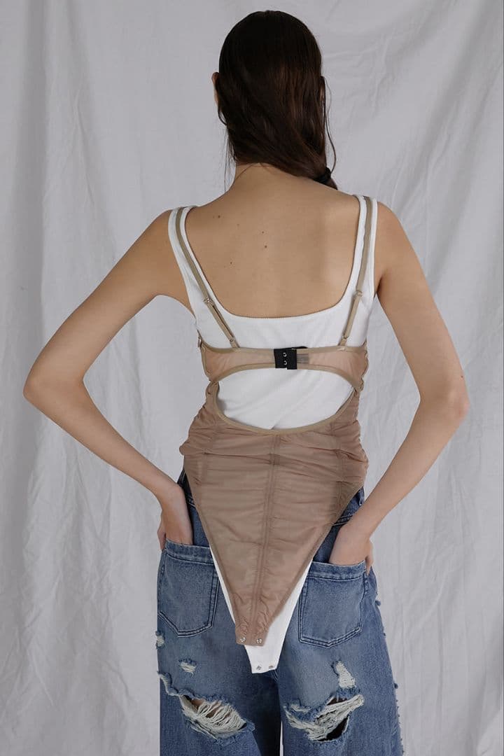 プランク プロジェクト/レイヤードチュールキャミボディスーツ