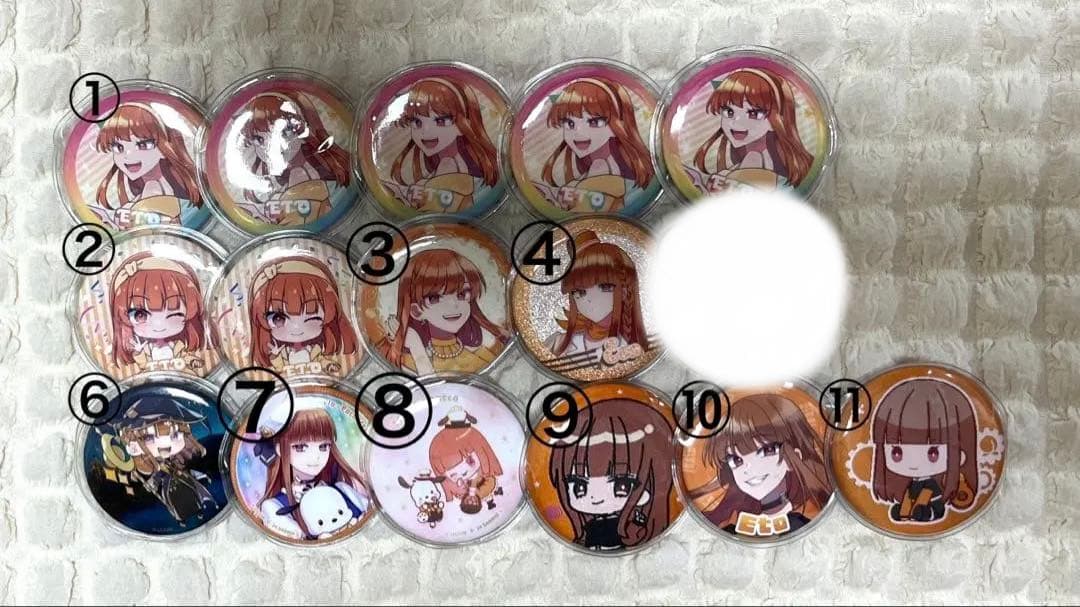 カラフルピーチ　からぴち　えと　缶バッジ　アクスタ　まちぼうけ　フィギュア